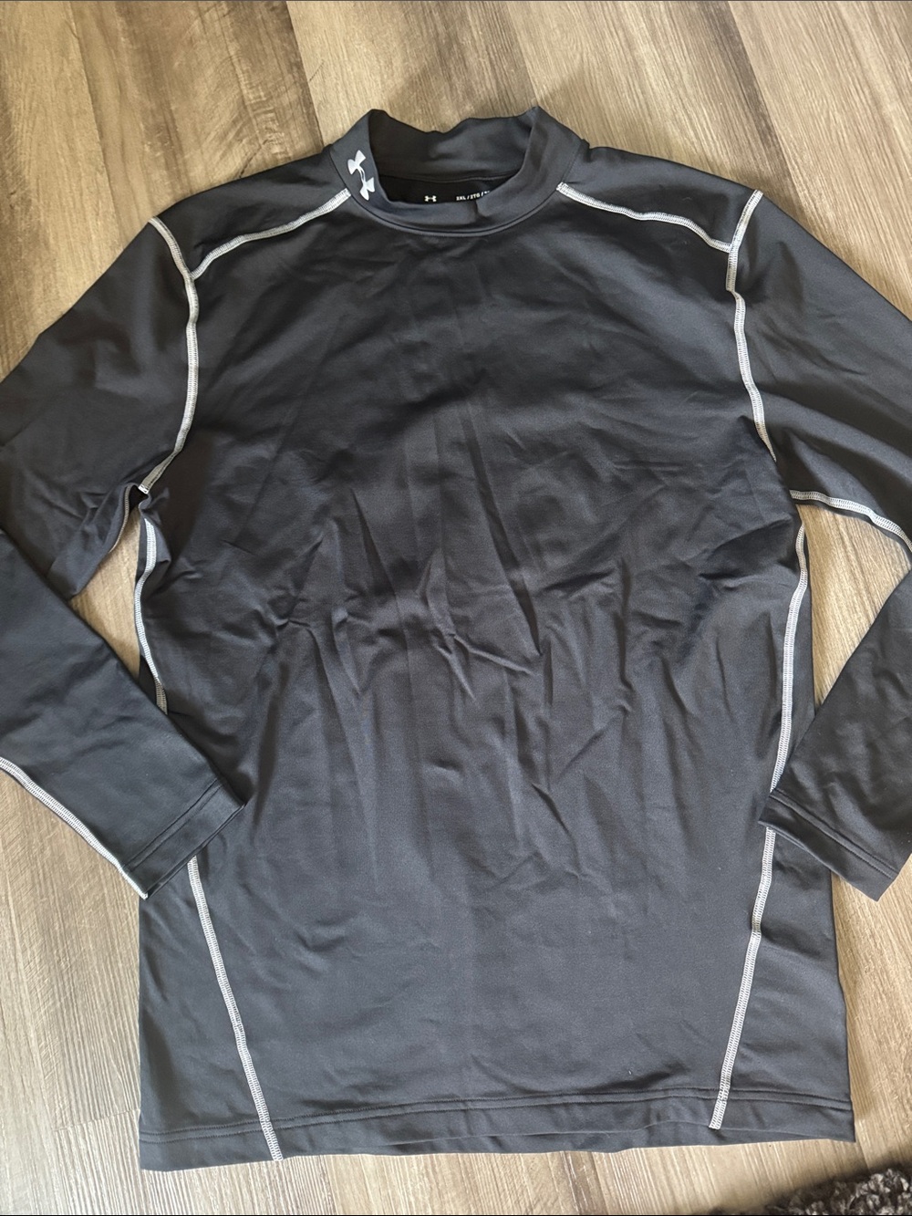 Under Armour men’s 2X black mock turtleneck cold gear layering sports warm shirt